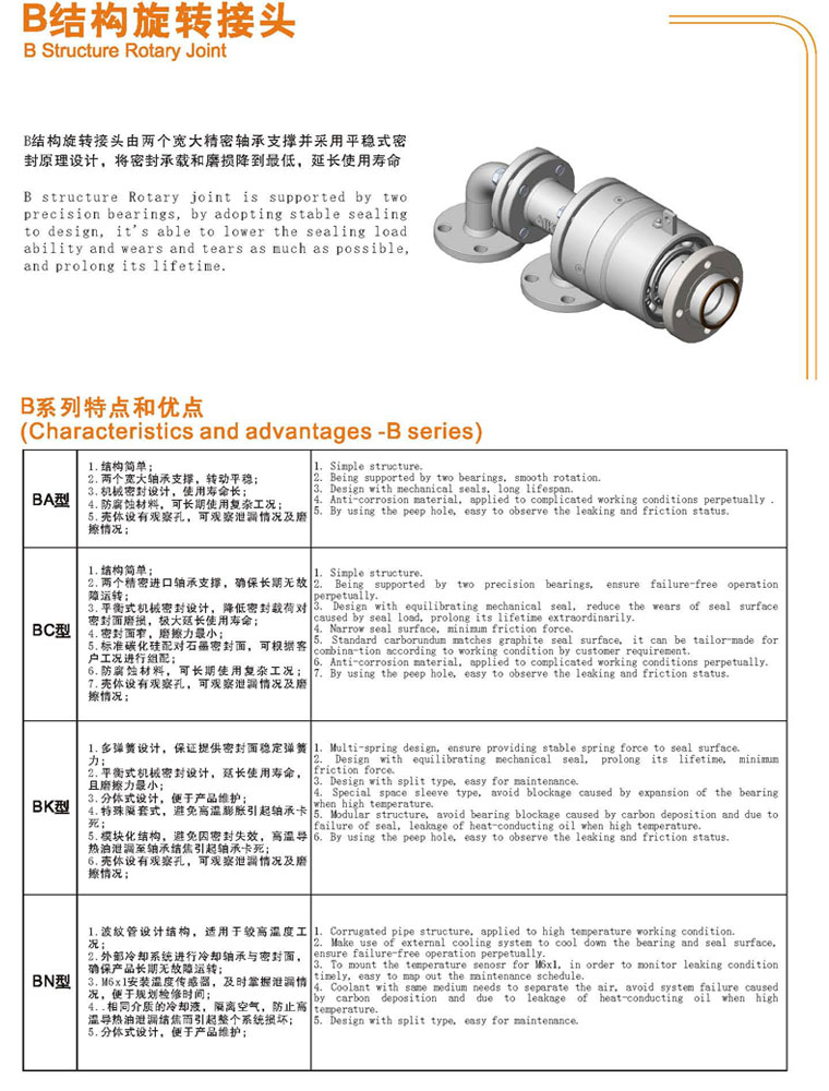 B型＆S型旋转接头流通面积表
